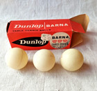 Vintage Ping Pong Balls Dunlop Barna 3 Crown  Original Box  60s  Good Condition