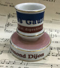 Vintage French Advertising Match Striker Elixir Gaules Dijon Ceramic Porcelain