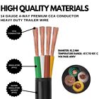 Heavy Duty 14 Gauge 4 Way Conductor Wire Rv Trailer Cable Cord Insulated Cca