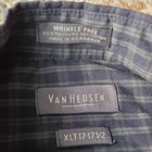 Van Heusen Wrinkle Resistant Blue Plaid Dress Shirt Xlt 17-17 5 34 35
