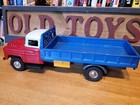 Nice Vintage 1950 s Large Tin Friction Operated Flatbed Work  Truck