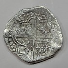 1590-1615 Cob 8 Reales Potosi Bolivia Assayer R Early Type 25 5g Shipwreck K1053