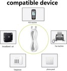 Long Telephone Extension Cord 10 Ft  White  Phone Cable Line Wire With Standard