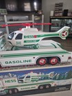 1995 Hess Toy Truck   Helicopter     Lights   Rotors     Very Nice 