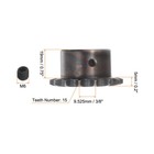 06b Roller Chain Sprocket 15t Pitch 3 8  15mm Bore A3 Steel Motor Drive Gear