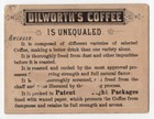 Small 1880 s Dilworth s Coffee Victorian Trade Advertising Card