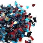 Black Red Blue Blend Reflective Fireglass - Fireplace   Fire Pit Glass Crystals