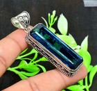 A  Blue Tanzanite Gemstone Handmade 925 Sterling Silver Jewelry Pendant Sz-2 5  