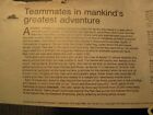 Vintage Apollo Astronauts Moon Landing Map National Geographic September 1973