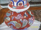 Da Qing Qianlong Nian Zhi Oriental Vtg Textured Porcelain China 16  Mantel Urn