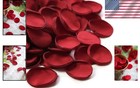 Handmade Dark Red Satin Rose Petals - 300 Count For Weddings   Special Events