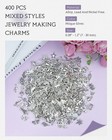 400 Pcs Wholesale Bulk Lots Jewelry Making Charms Mixed Smooth Tibetan Silver   
