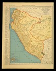 Vintage Peru Map Ecuador South America Nazca Quito 1940s Original Atlas Antique