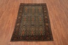 Antique Pre-1900 Vegetable Dye Traditional Accent Rug 4x6 Ft Hand-knotted Wool