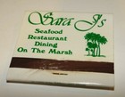 Sara J s Seafood Restaurant Garden City Beach S c  Matchbook Match Book Vintage