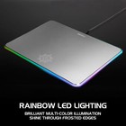 Enhance Aluminum Led Mouse Pad With Rainbow Illumination - Metal Alloy Finish