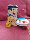 Fred Flinstone Hanna Barbara   Fisher Price 1962  712 Pull Toy 