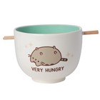 Pusheen The Cat Very Hungry Ramen Bowl With Chopsticks  3 94 Inch  Multicolor