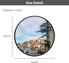 18  24   32 black Convex Mirror For Universal Includes Wall Install Kits Garages