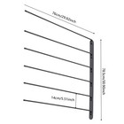 2 Set 180 Degree Black Swivel Saddle Blanket Racksaddle Blanket Racks 6-rod  Us