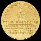 1945 Four Freedoms Gilt Medal Roosevelt High Relief Hk-913 So Called Dollar