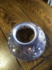 Westmoreland Purple Fairy Lamp Globe Fireball Wildflower   Lace Pattern Top New