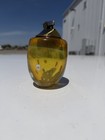 Vintage Murano Millefiori Art Glass Table Lighter Amber Italy Original Label