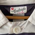 Vintage 1940s 1950s Black White Striped Top Cotton Prisoner Of Love Mens Medium