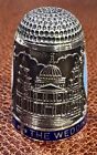 Peter Swingler Charles   Diana Hand Enameled Silver Thimble