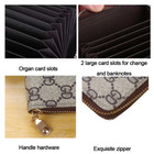 Mens Womens Wallet Credit Card Holder Leather Rfid Blocking Zipper Pocket Purse