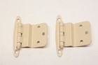 Lot Of 14 Nos Vintage Cream Painted Cabinet Cupboard Door Hinge 3 8  Inset C4