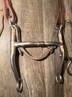 Leather Bridle And Bit Lot Shank Full Cheek Snaffle  Headstall