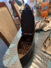 Antique 19th Century Cast Iron Coal Charcoal Clothes Iron Sad Box Rooster Latch