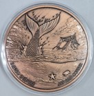 2026 5oz Copper Colorized Mermaid   Sinking Ship Round In A Capsule
