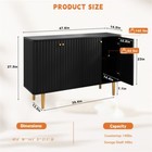 48 accent Storage Cabinet Freestanding Decorative Cabinet Buffet Sideboard Black