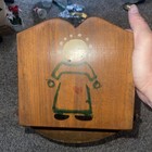 Vintage Handcrafted Wooden Doll Cradle Small Brown Rocking Bed