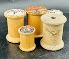 Vintage Set Of 5 Coats   Clark s Sewing Thread Spools