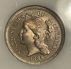 1885 Proof Three Cent Nickel 3cn Ngc Pr 64 Fatty Holder