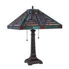 Stained Glass Tiffany-style Blackish Bronze 2 Light Table Lamp 16  Shade