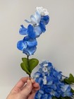 Fabric Artificial Flowers For Crafting - Blue Bonnet Flowers - 27 Stems