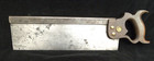 1800 s Disston 14  -13 Tpi Crosscut Tenon dovetail Saw W  Steel Back  applewood