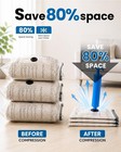 Vacuum Bags For Travel With Hand Pump  6 Pack Space Saving Storage Bags