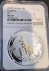 2020 P Australia Gilded Silver Kangaroo Ngc Ms 70 1 Oz Coin 