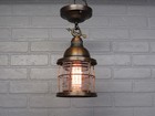 Vintage 1930 s Copper Ceiling Porch Light Restored Ul 13  Long Nautical