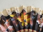 Japanese Art Print Silk Hand Folding Fan Fashion Decor Floral Flowers And Lace