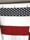 Antique Bunting W  Stars Red White Blue Civil War Era 34 X 114 Cotton Original 