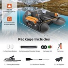 Inflatable Fishing Float Tube W  Pump  Paddle  Storage Pockets  Fish Ruler Gray