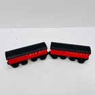 Wooden Railway  Compatible 2 Passenger Coach s Red Custom Thomas   Friends Brio