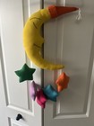 Baby Room Nursery  Cot Mobile Vintage Hanging Sleeping Moon With Colored Stars