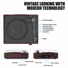 Bluetooth Vinyl Record Player 3-speed Turntable With Stereo Speakers Vintage    
